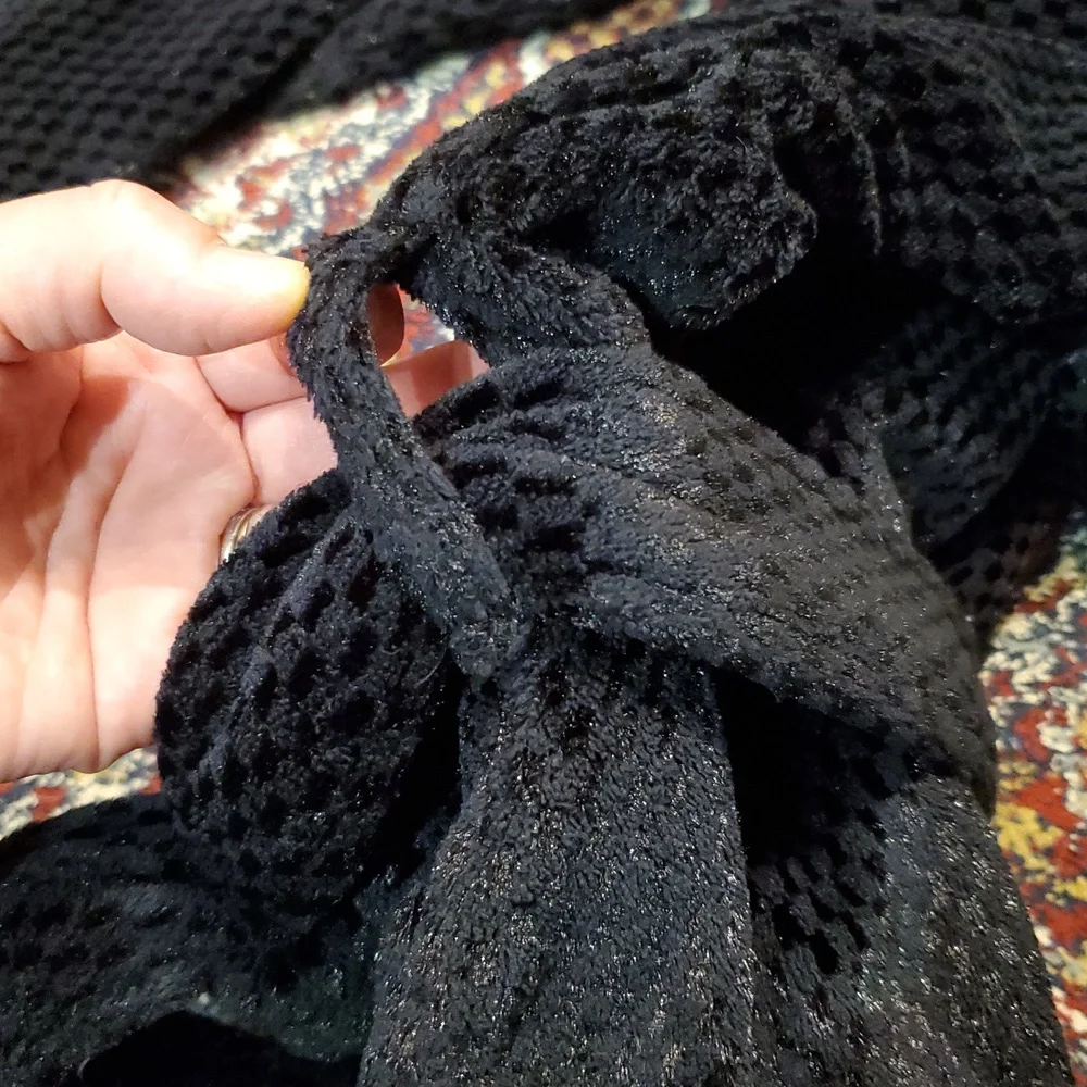 Alfani Textured Black Robe - Picture 14 of 14